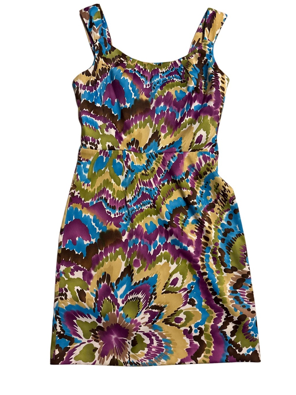 A. Byer Multicolor Floral-Print Mini Dress in Purple, Blue & Green